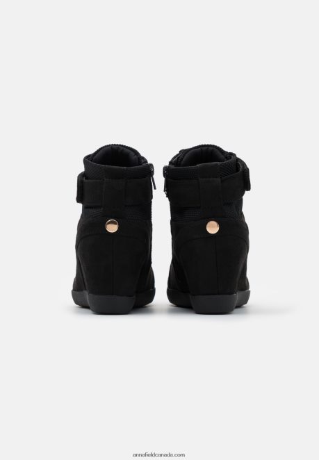 Anna Field Women High-Top Trainers Black H42J4Z1228