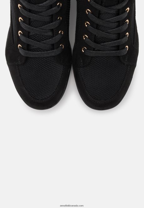 Anna Field Women High-Top Trainers Black H42J4Z1228