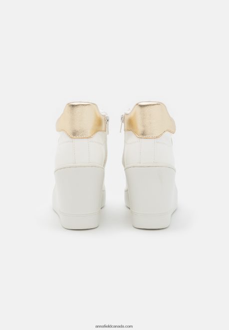 Anna Field Women High-Top Trainers White/Gold H42J4Z1231