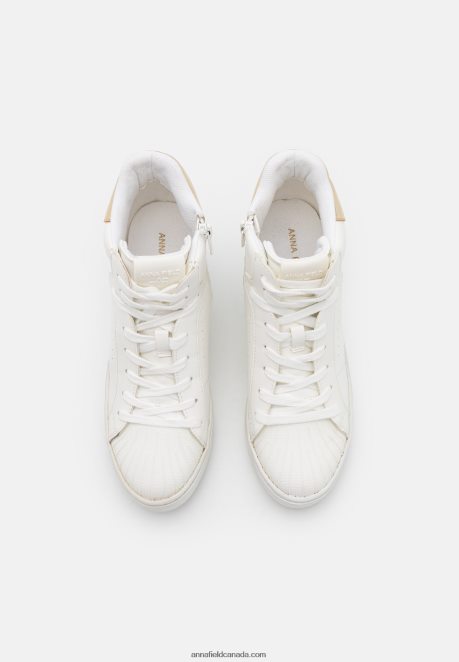 Anna Field Women High-Top Trainers White/Gold H42J4Z1231