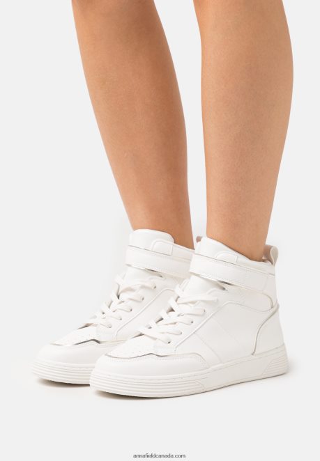 Anna Field Women High-Top Trainers White/Gold H42J4Z1234