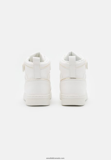 Anna Field Women High-Top Trainers White/Gold H42J4Z1234