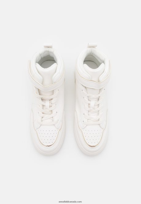 Anna Field Women High-Top Trainers White/Gold H42J4Z1234