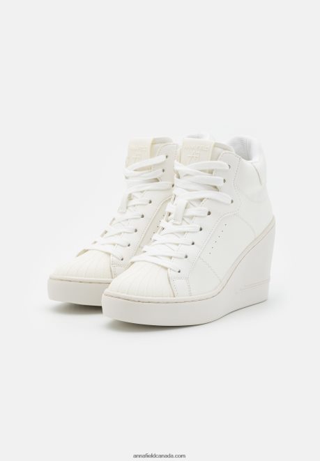 Anna Field Women High-Top Trainers White H42J4Z1229