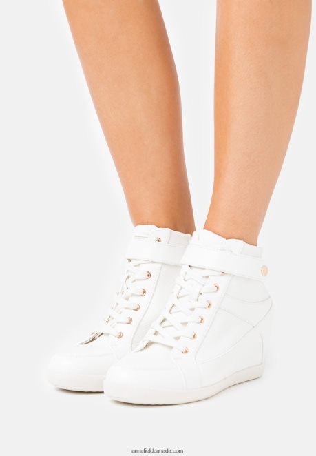 Anna Field Women High-Top Trainers White H42J4Z1230