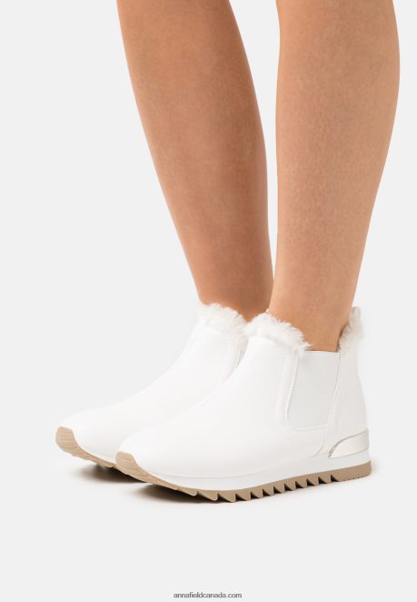 Anna Field Women High-Top Trainers White H42J4Z1236