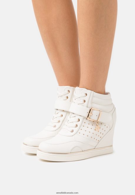 Anna Field Women High-Top Trainers White H42J4Z1239