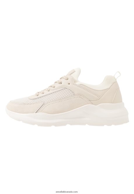 Anna Field Women Leather Trainers Beige H42J4Z1175