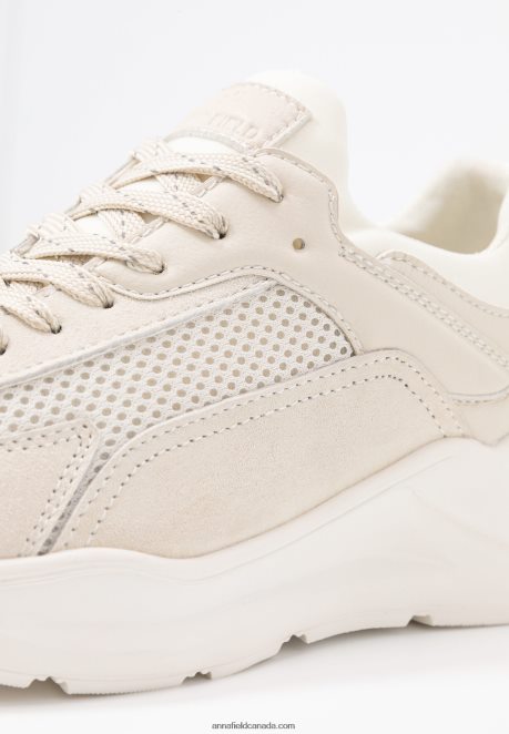 Anna Field Women Leather Trainers Beige H42J4Z1175