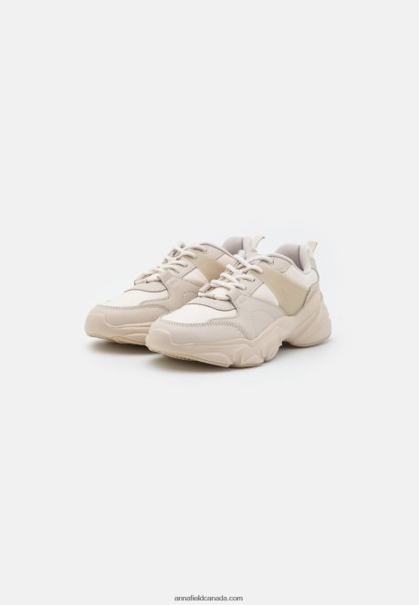 Anna Field Women Leather Trainers Beige H42J4Z1213