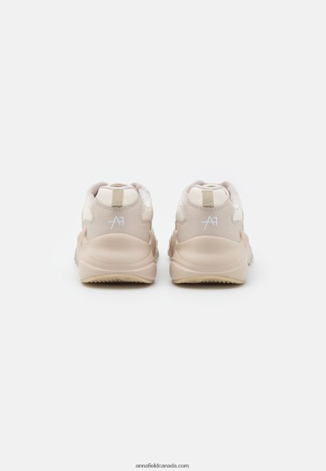 Anna Field Women Leather Trainers Beige H42J4Z1213