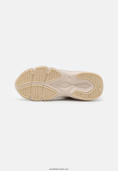Anna Field Women Leather Trainers Beige H42J4Z1213