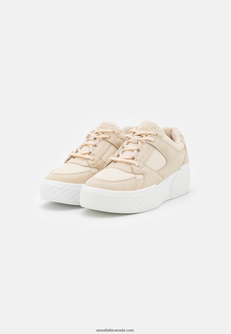 Anna Field Women Leather Trainers Beige H42J4Z1217