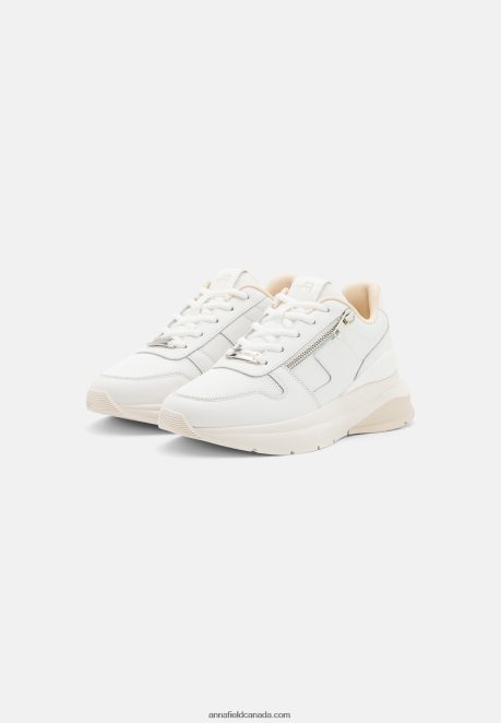 Anna Field Women Leather Trainers White/Beige H42J4Z1209