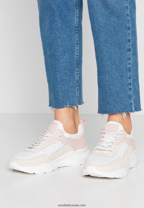 Anna Field Women Leather Trainers White H42J4Z1219