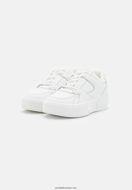 Anna Field Women Leather Trainers White H42J4Z1224