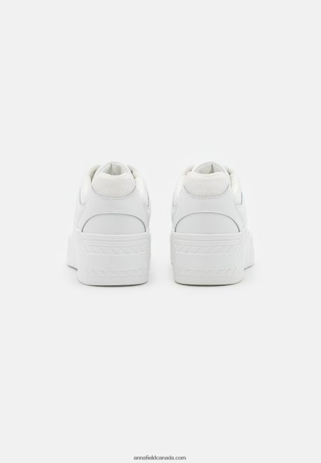 Anna Field Women Leather Trainers White H42J4Z1224