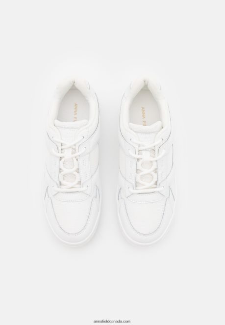 Anna Field Women Leather Trainers White H42J4Z1224