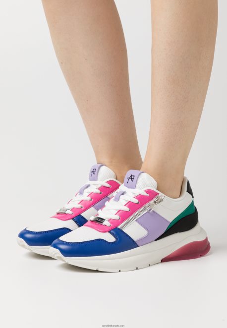Anna Field Women Leather Trainers White/Multi-Coloured H42J4Z1214