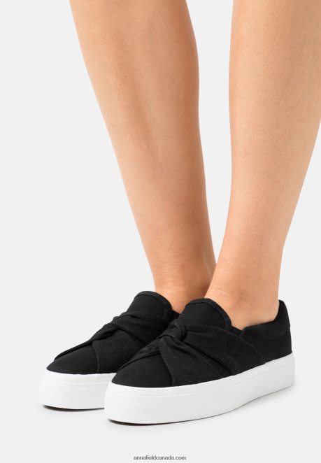 Anna Field Women Slip-Ons Black H42J4Z1179