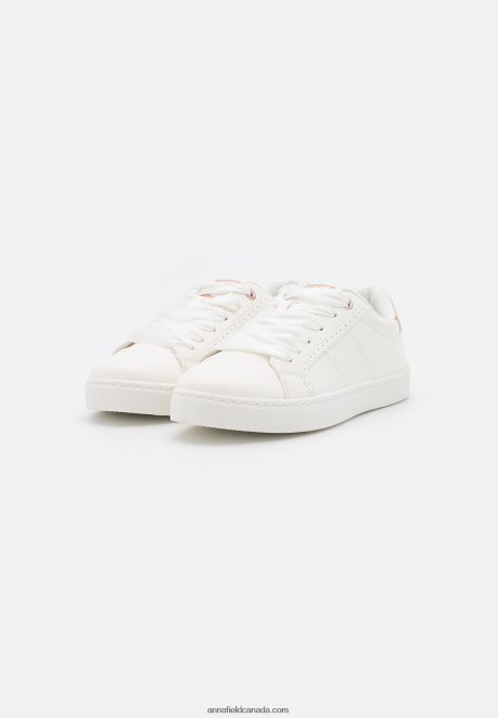 Anna Field Women Trainers White/Rose Gold-Coloured H42J4Z1178