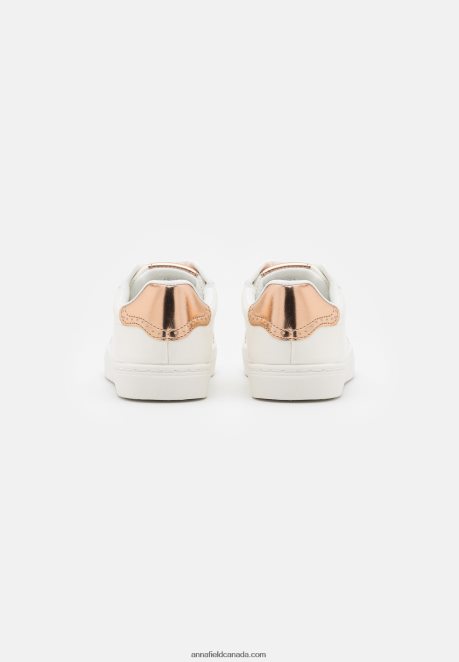 Anna Field Women Trainers White/Rose Gold-Coloured H42J4Z1178