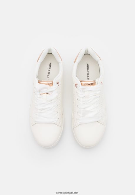 Anna Field Women Trainers White/Rose Gold-Coloured H42J4Z1178